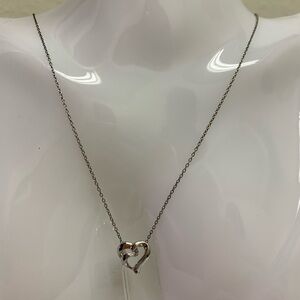 Elegant Sterling Silver Heart Necklace